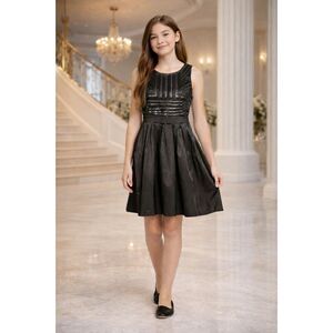 Bardot Junior Girls Black Sequin Party Dress - Size 18